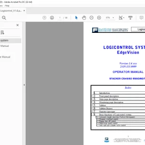 Fantuzzi Reggiane STACKER CS45/50 RS50/60/70 Logicontrol System OPERATOR MANUAL 2419.315.0009