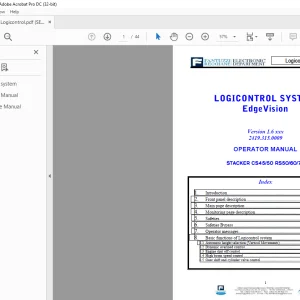 Fantuzzi Reggiane STACKER CS45/50 RS50/60/70 Logicontrol System OPERATOR MANUAL PDF