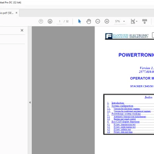 Fantuzzi Reggiane CS45/50 RS50/60/70 Powertronic System Operation Manual PDF