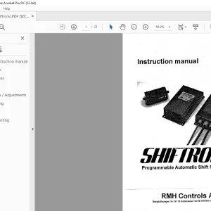 Fantuzzi Reggiane Shiftronic RMH Controls AB Instruction manual