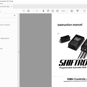 Fantuzzi Reggiane Shiftronic RMH Controls AB Instruction manual - PDF DOWNLOAD