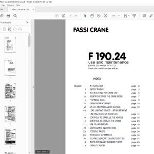 Fassi Cranes F 190.24 use and maintenance Manual - PDF DOWNLOAD