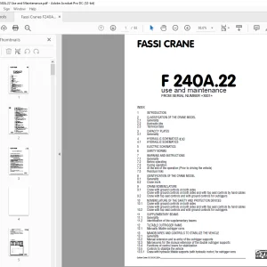 Fassi Cranes F 240A.22 Use and Maintenance Manual PDF
