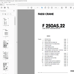 Fassi Cranes F 250AS.22 use and Maintenance Manual
