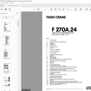 Fassi Cranes F 270A.24 use and maintenance Manual - PDF DOWNLOAD