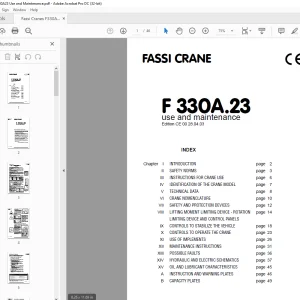Fassi Cranes F 330A.23 Use and Maintenance Manual PDF