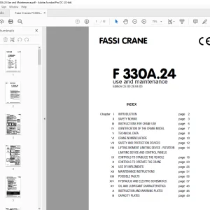 Fassi Cranes F 330A.24 use and maintenance Manual PDF