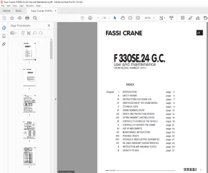 Fassi Cranes F 330SE.24 G.C. use and maintenance Manual