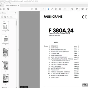 Fassi Crane F 380A.24 Use and Maintenance Manual SN 0037 - PDF DOWNLOAD