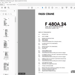 Fassi Cranes F 480A.24 use and maintenance Manual PDF