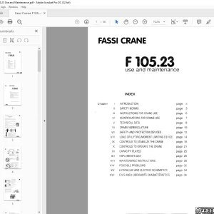 Fassi Crane F105.23 Use and Maintenance Manual PDF