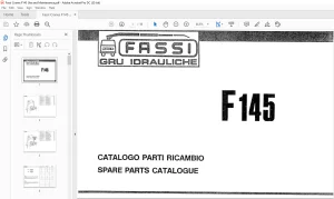 Fassi Cranes F145 Spare Parts Manual PDF
