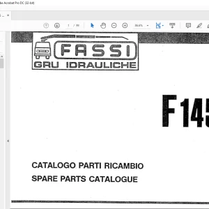 Fassi Cranes F145 Spare Parts Manual PDF