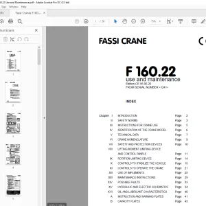 Fassi Cranes F160.22 Use and Maintenance Manual PDF