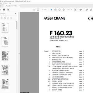 Fassi Cranes F160.23 Use and Maintenance Manual - PDF DOWNLOAD