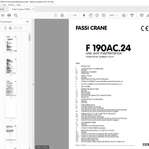 Fassi Crane F190AC.24 Use and Maintenance Manual - PDF DOWNLOAD