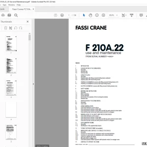 Fassi Cranes F210A.22 Use and Maintenance Manual PDF
