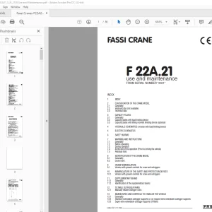 Fassi Cranes F22A.21 Use and Maintenance Manual SN 2001