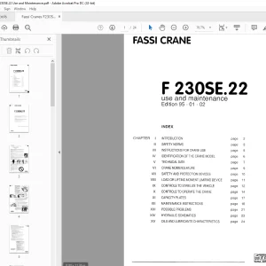 Fassi Crane F230SE.22 Use and Maintenance Manual – PDF DOWNLOAD