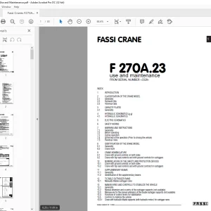 Fassi Crane F270A.23 Use and Maintenance Manual - PDF DOWNLOAD