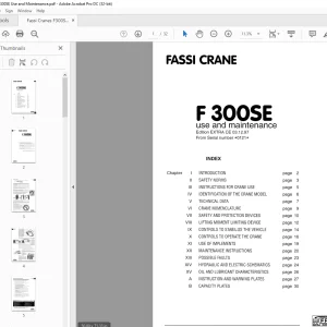 Fassi Crane F300SE Use and Maintenance Manual - PDF DOWNLOAD