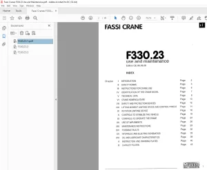 Fassi Crane F330.23 Use and Maintenance Manual –  PDF DOWNLOAD