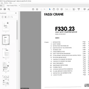 Fassi Crane F330.23.1 Use and Maintenance Manual – PDF DOWNLOAD
