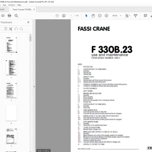 Fassi Crane F330B.23 Use and Maintenance Manual SN 4001 - PDF DOWNLOAD