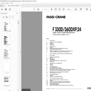 Fassi Crane F330D.360DXP.24 Use and Maintenance Manual – PDF DOWNLOAD