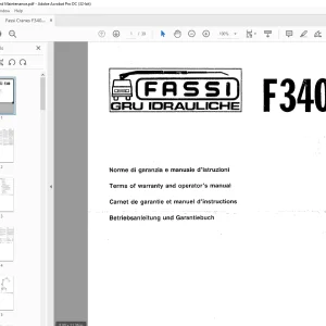 Fassi Crane F340 operator’s manual -PDF DOWNLOAD