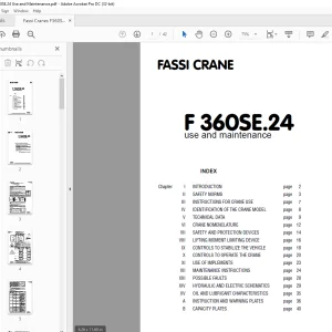 Fassi Crane F360SE.24_GC Use and Maintenance Manual – PDF DOWNLOAD