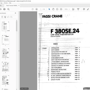 Fassi Crane F380SE.24 Use and Maintenance Manual – PDF DOWNLOAD