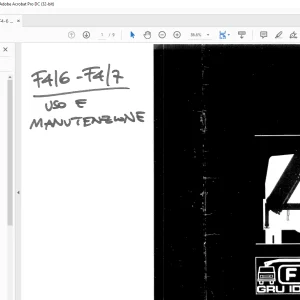 Fassi Cranes F4-6 F4-7 Use and Maintenance Manual- PDF