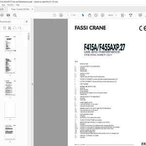 Fassi Crane F415A.455AXP.27 Use and Maintenance Manual SN 2001 - PDF DOWNLOAD