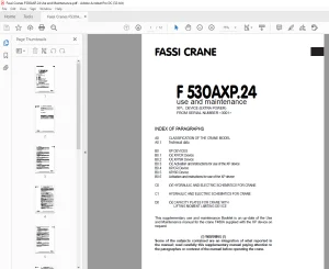 Fassi Crane F530AXP.24 Use and Maintenance Manual – PDF DOWNLOAD