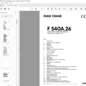 Fassi Crane  F540A.26 Use and Maintenance Manual 3102 – PDF DOWNLOAD