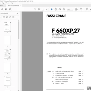 Fassi Crane F660XP.27 Use and Maintenance Manual - PDF DOWNLOAD