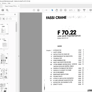 Fassi Crane F70.22 Use and Maintenance Manual - PDF DOWNLOAD