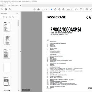 Fassi Crane F900A.1000AXP.24 Use and Maintenance Manual – PDF DOWNLOAD