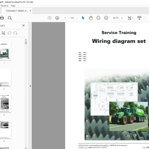 Fendt 941 942 943 944 945 Wiring diagram set Service Training Manual