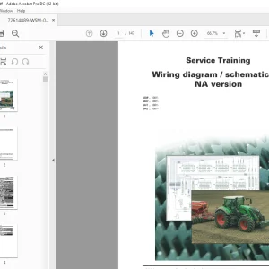 Fendt NA 839 840 841 842 Wiring diagram schematic set Service Training Manual