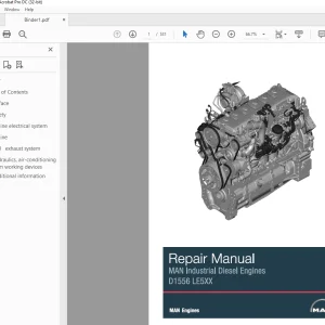 Fendt NA MAN Industrial Diesel Engine D1556 LE5XX Repair Manual`