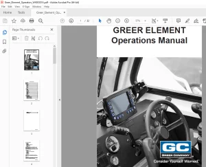 GREER ELEMENT Operations Manual W450301A - PDF DOWNLOAD