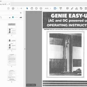 Genie Easy-Up AC & DC Powered units Operating Manual 20960 - PDF DOWNLOAD