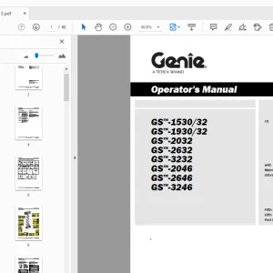 Genie GS-1530/32, GS-1930/32, GS-2032, GS-2632, GS-3232, GS-2046 Operator's Manual - PDF