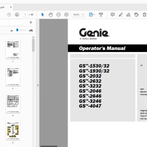 Genie GS-1530 32 GS-1930 32 GS-2032 GS-2632 GS-3232 GS-2046 Operator's Manual - PDF