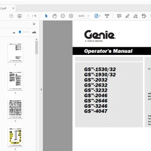 Genie GS-1530/32 GS-1930/32 GS-2032 GS-2632 GS-3232 Operator's Manual - PDF