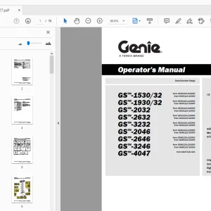 Genie GS-1530/32 GS-1930/32 GS-2032 GS-2632 GS-3232 Operator's Manual - PDF