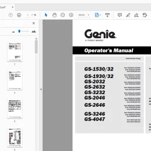 Genie GS-1530/32 GS-1930/32  GS-2032 GS-2632 GS-3232 Operator's Manual - PDF