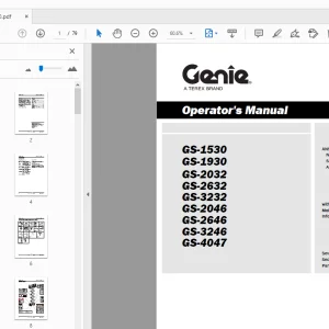Genie GS-1530 GS-1930 GS-2032 GS-2632 GS-3232 Operator's Manual - PDF